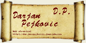 Darjan Pejković vizit kartica